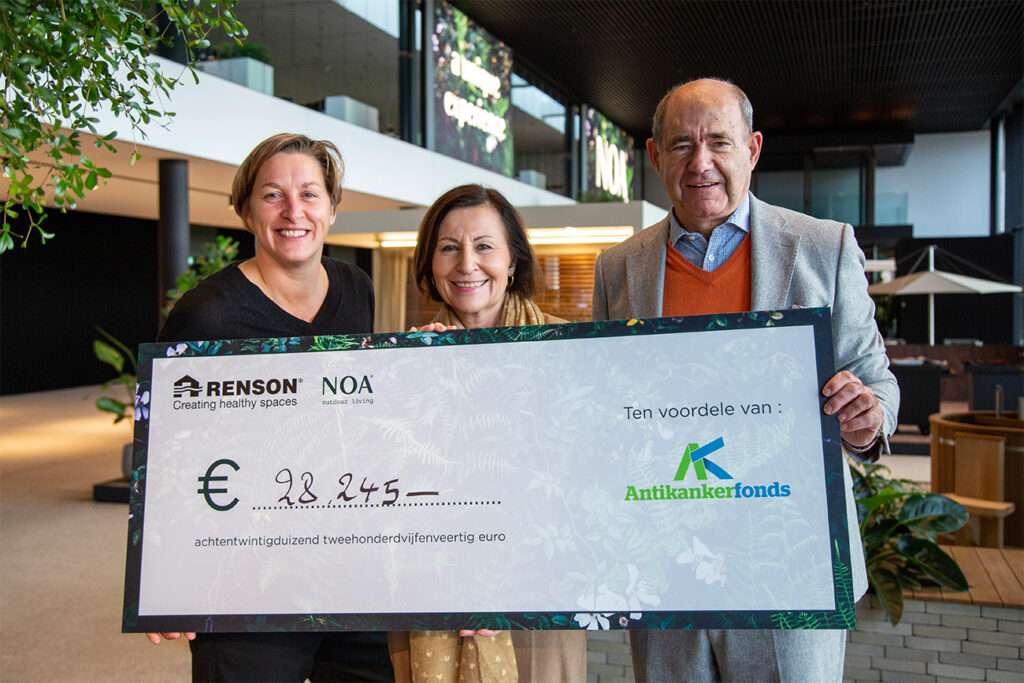 Renson fait don de 28 245 euros au Fonds Anticancer