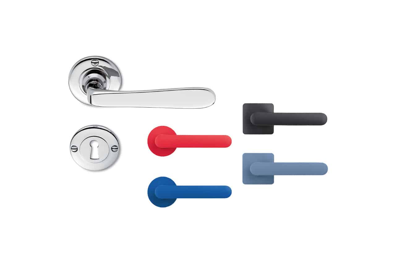 Des poignées de porte hautes en couleur