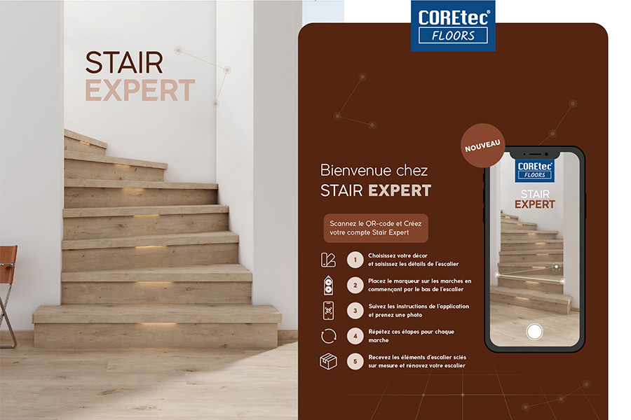 COREtec® Floors lance Stair Expert, le système révolutionnaire pour la rénovation des escaliers